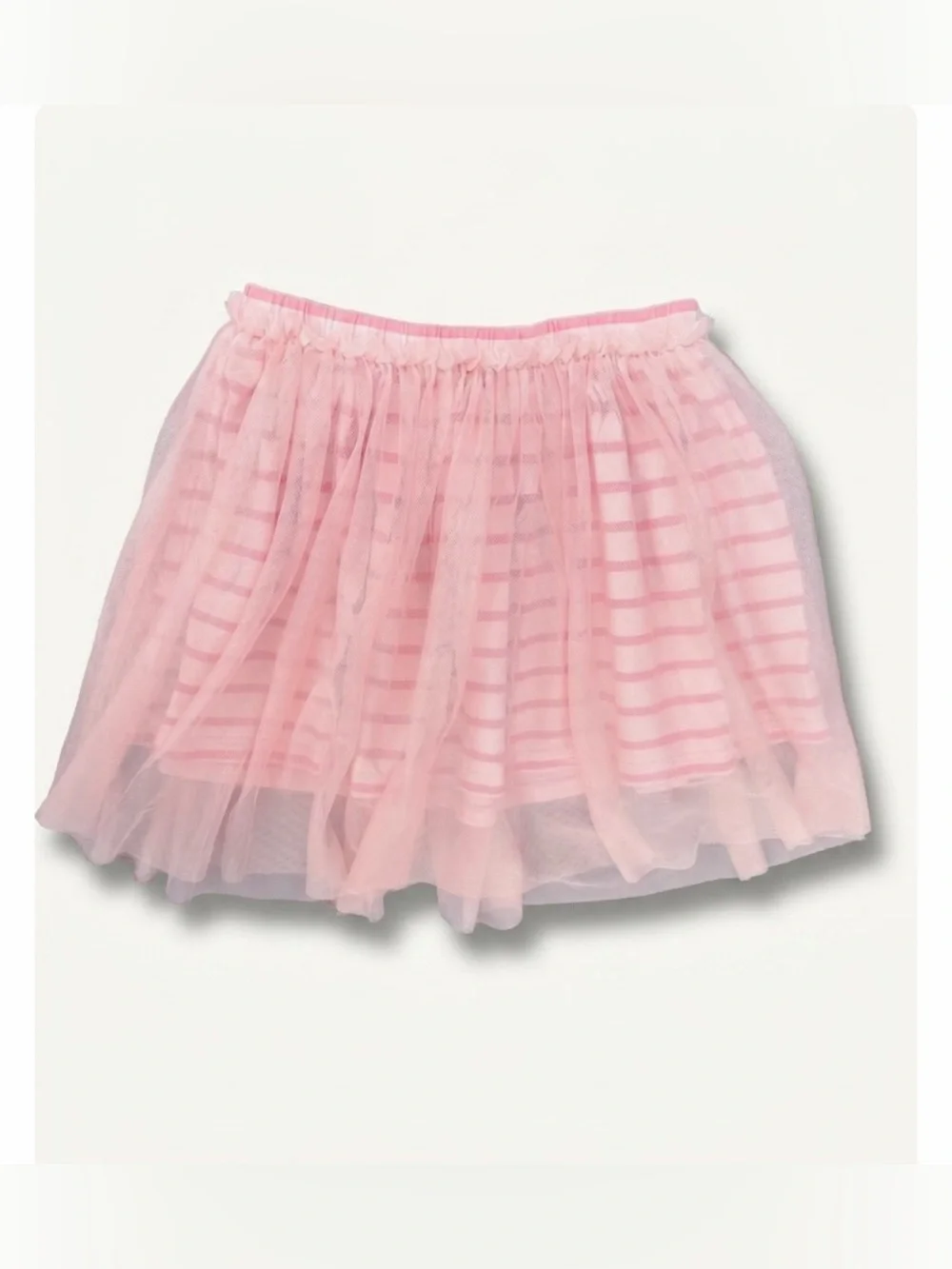 Tea Collection Pink Striped Tulle Tutu Skirt Size 5 Girls Twirl Play